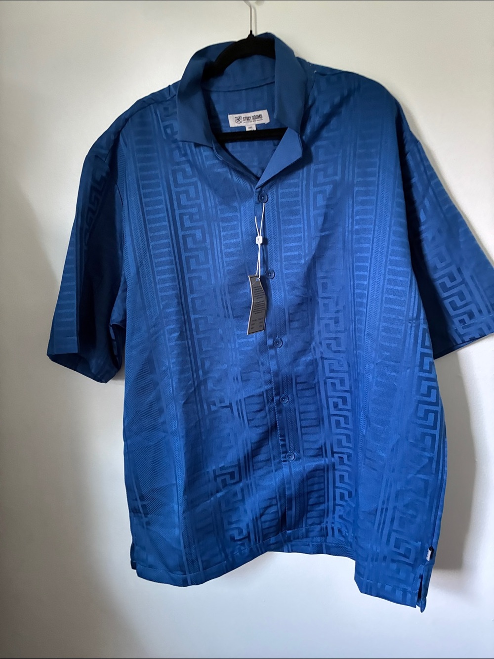 Stacy Adams Men's Short-Sleeve Button-Down Shirt - Blue